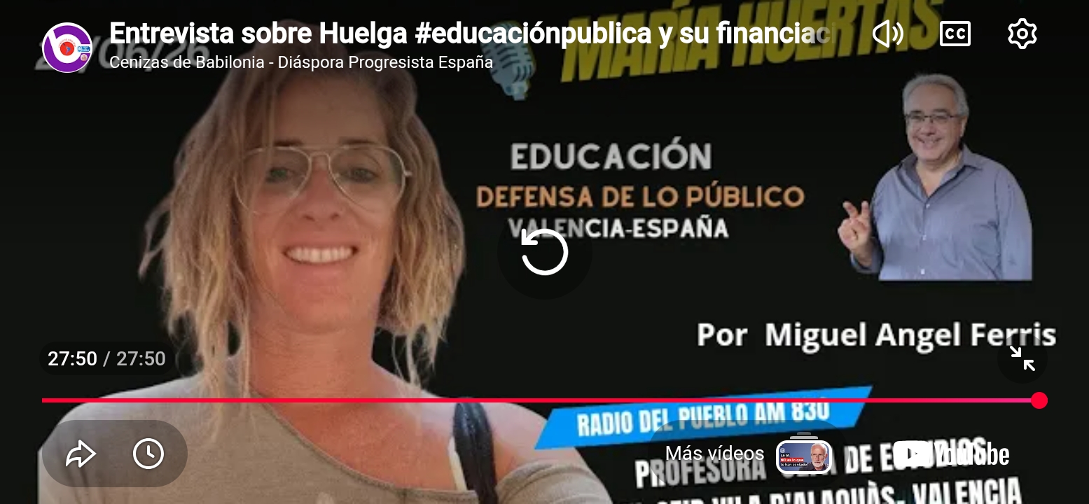 La huelga Valenciana de Educacion.