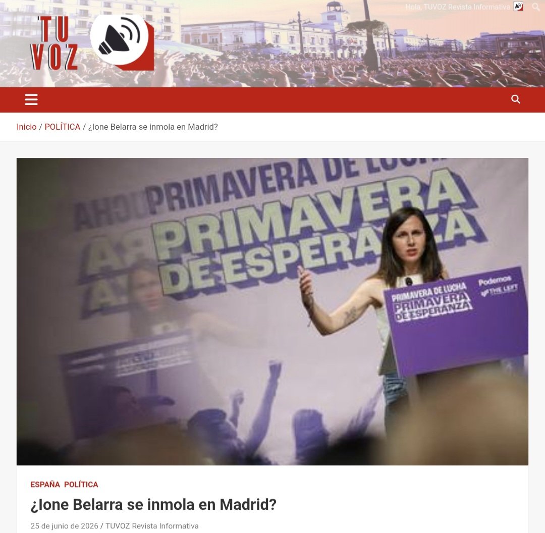 ¿Ione Belarra se inmola en Madrid?