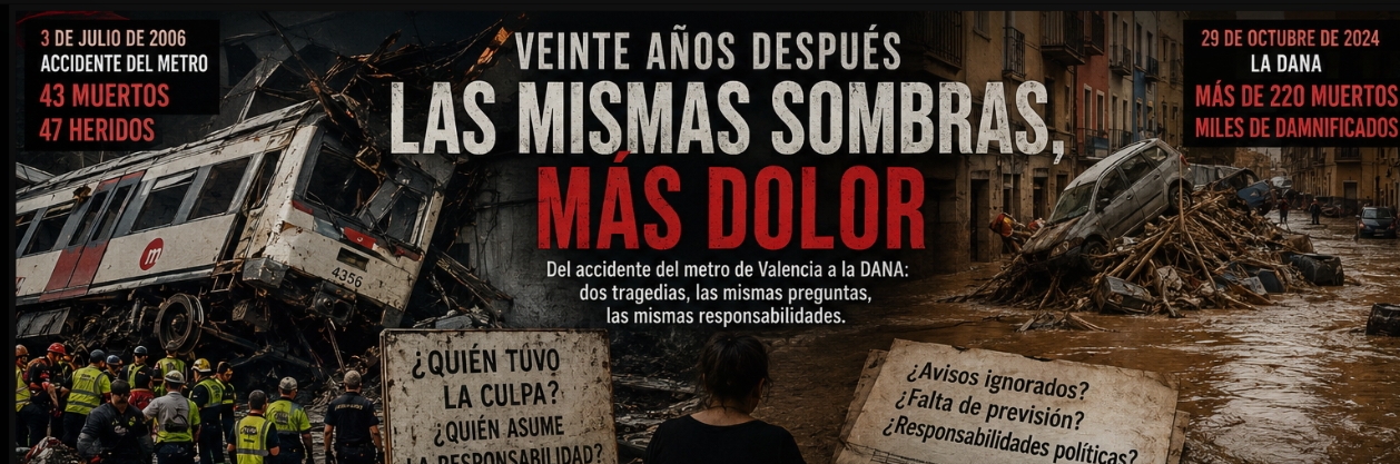 Veinte años después del accidente del metro de Valencia: la memoria frente a la responsabilidad política